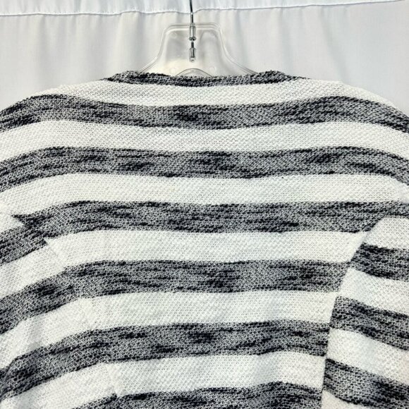 Sanctuary Bomber Jacket Navy/White Stripe Asymmetric Zip Pockets Size Small - Picture 2 of 10